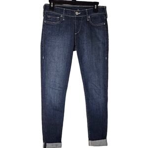 True Religion Women's Size 28 (30x32 uncuffed) Stella Skinny Jeans/low Rise